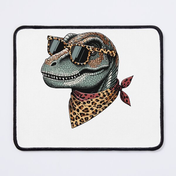 Item preview, Dinosaur Wearing Leopard Scarf Animal Wearing Sunglasses designed and sold by Artistoos.