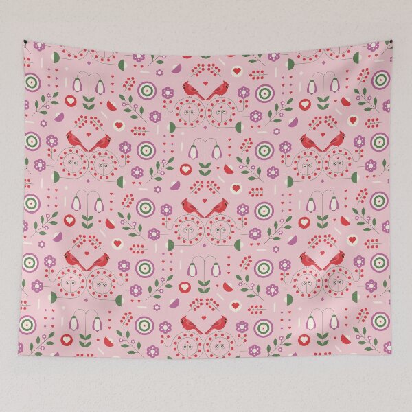 Item preview, Red Cardinal birds pattern Design designed and sold by Riyan-06.