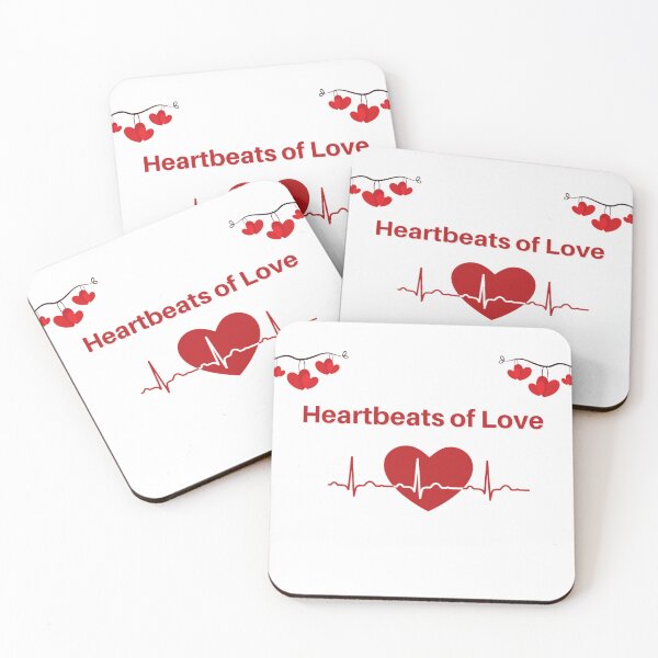 Item preview, Heartbeats of Love - EKG motif designed and sold by catthemedic.