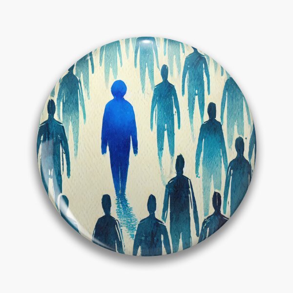 Item preview, Unique Figure in a Sea of Blue Figures designed and sold by Giuseppe Cammino.