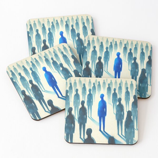 Item preview, Unique Figure in a Sea of Blue Figures designed and sold by Giuseppe Cammino.