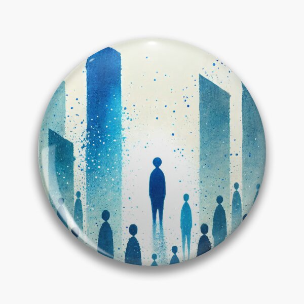 Item preview, Unique Figure in a Sea of Blue Figures designed and sold by Giuseppe Cammino.