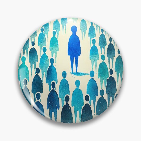 Item preview, Unique Figure in a Sea of Blue Figures designed and sold by Giuseppe Cammino.