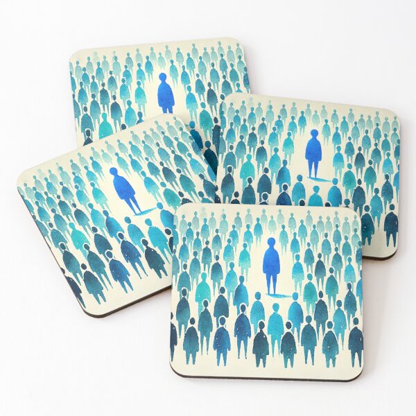 Item preview, Unique Figure in a Sea of Blue Figures designed and sold by Giuseppe Cammino.