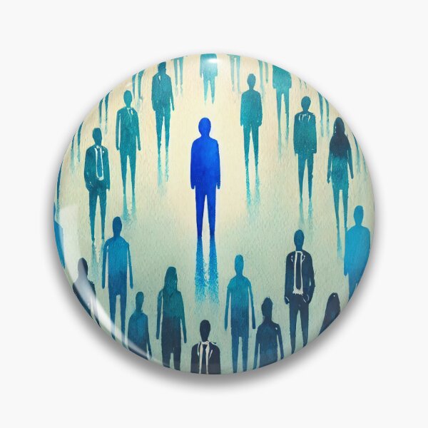 Item preview, Unique Figure in a Sea of Blue Figures designed and sold by Giuseppe Cammino.