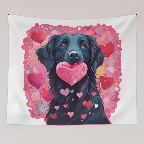 Item preview, Valentine's Day Flat-Coated Retriever Love designed and sold by GoodyPaws.