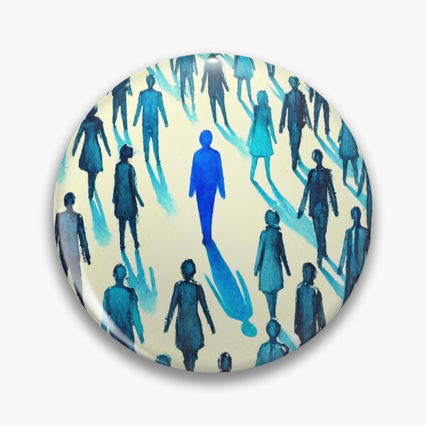Item preview, Unique Figure in a Sea of Blue Figures designed and sold by Giuseppe Cammino.