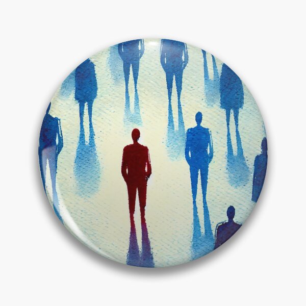 Item preview, Unique Figure in a Sea of Blue Figures designed and sold by Giuseppe Cammino.