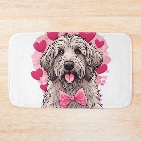 Item preview, Valentine's Day Bergamasco Shepherd Love designed and sold by GoodyPaws.