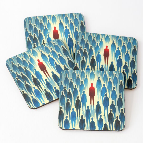 Item preview, Unique Figure in a Sea of Blue Figures designed and sold by Giuseppe Cammino.