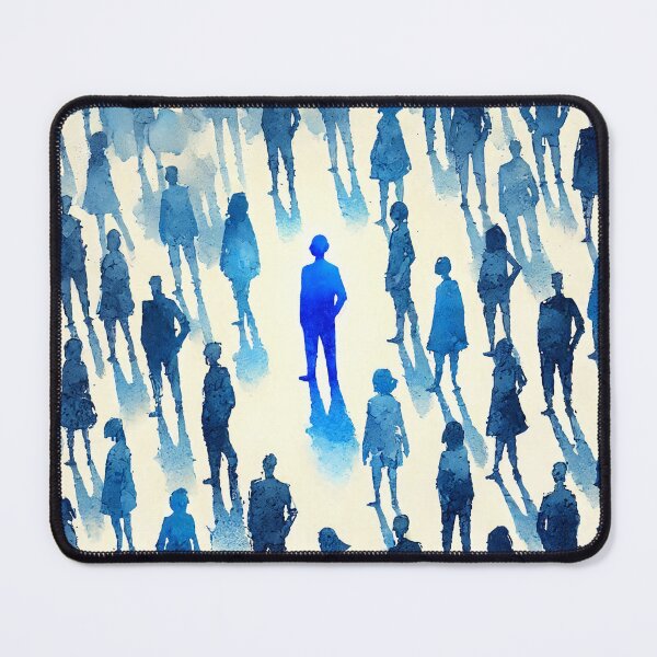 Item preview, Unique Figure in a Sea of Blue Figures designed and sold by Giuseppe Cammino.