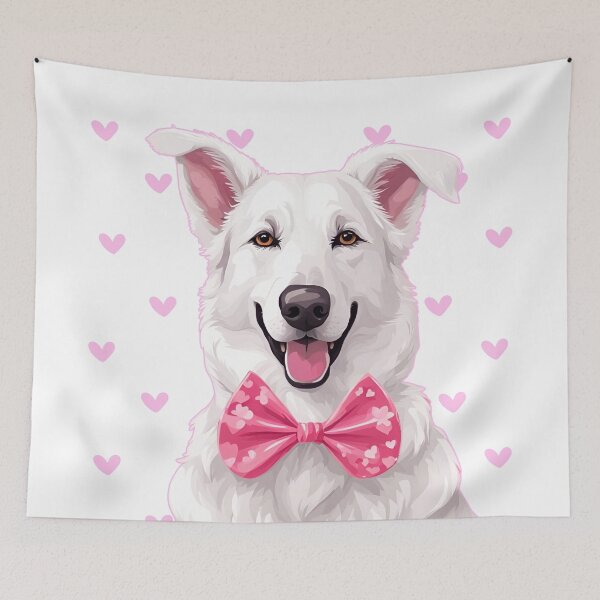 Item preview,  Valentine's Day White Swiss Shepherd Love designed and sold by GoodyPaws.