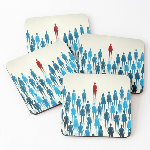 Item preview, Unique Figure in a Sea of Blue Figures designed and sold by Giuseppe Cammino.