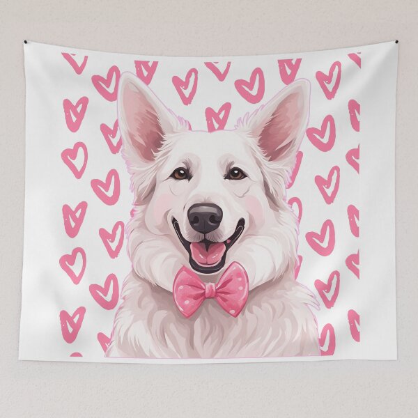 Item preview, Valentine's Day White Swiss Shepherd Love designed and sold by GoodyPaws.