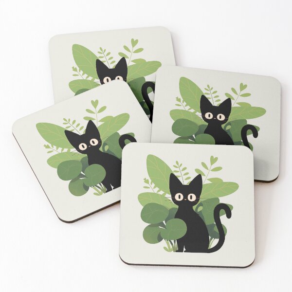 Item preview, Adorable Kitty With Green Plants designed and sold by xiao xuans.