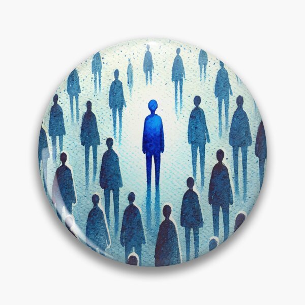 Item preview, Unique Figure in a Sea of Blue Figures designed and sold by Giuseppe Cammino.