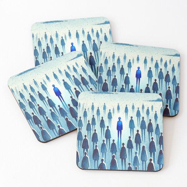 Item preview, Unique Figure in a Sea of Blue Figures designed and sold by Giuseppe Cammino.