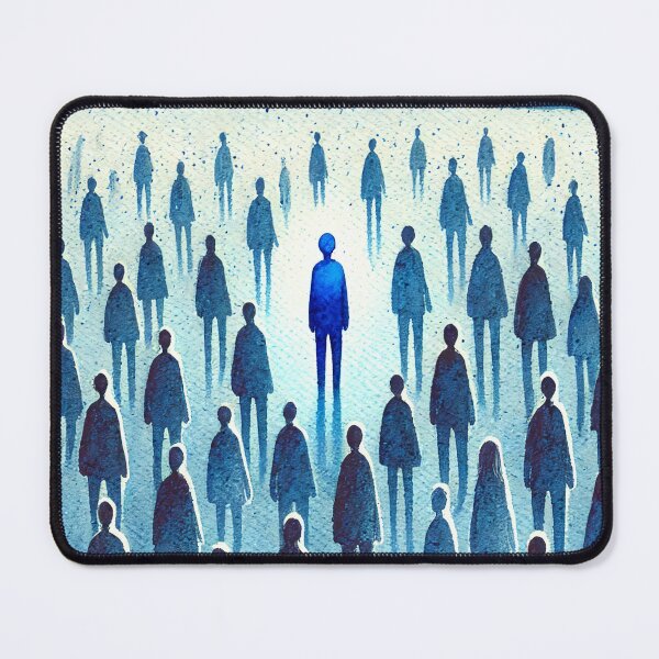 Item preview, Unique Figure in a Sea of Blue Figures designed and sold by Giuseppe Cammino.