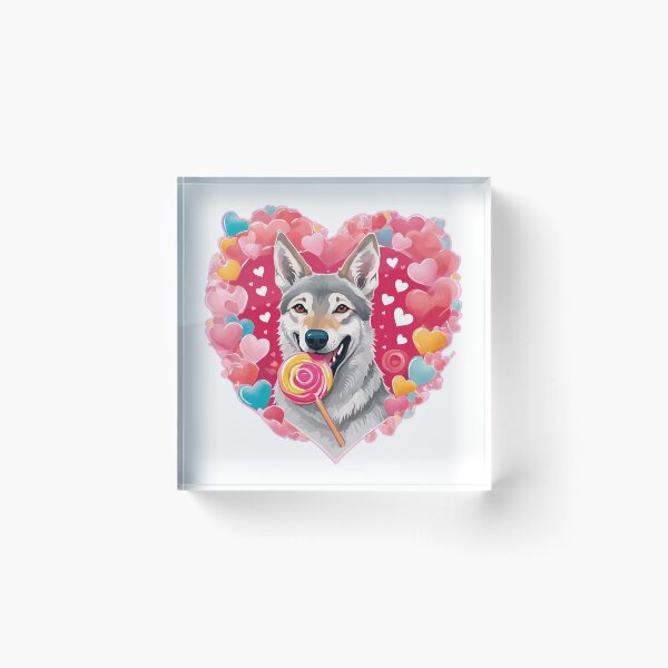 Item preview, Valentine's Day Czechoslovakian Wolfdog Love designed and sold by GoodyPaws.