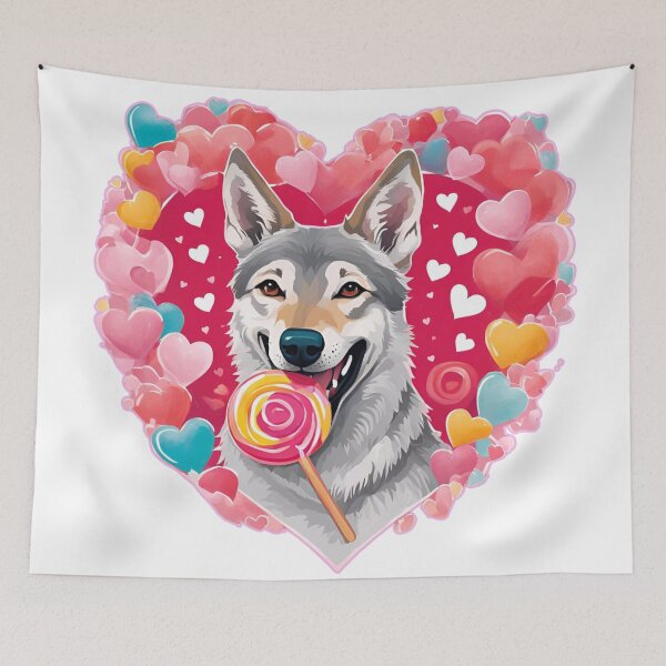 Item preview, Valentine's Day Czechoslovakian Wolfdog Love designed and sold by GoodyPaws.