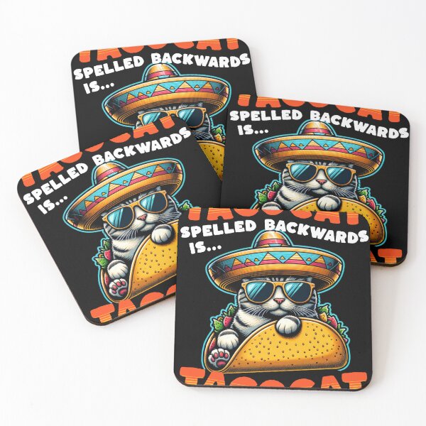 Item preview, Tacocat Spelled Backwards is Tacocat Funny Mexican Taco Cat designed and sold by MegiWu.