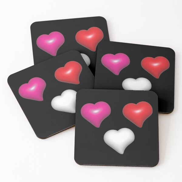 Item preview, 3-color heart shape, red, pink, and white designed and sold by MiMee4451.
