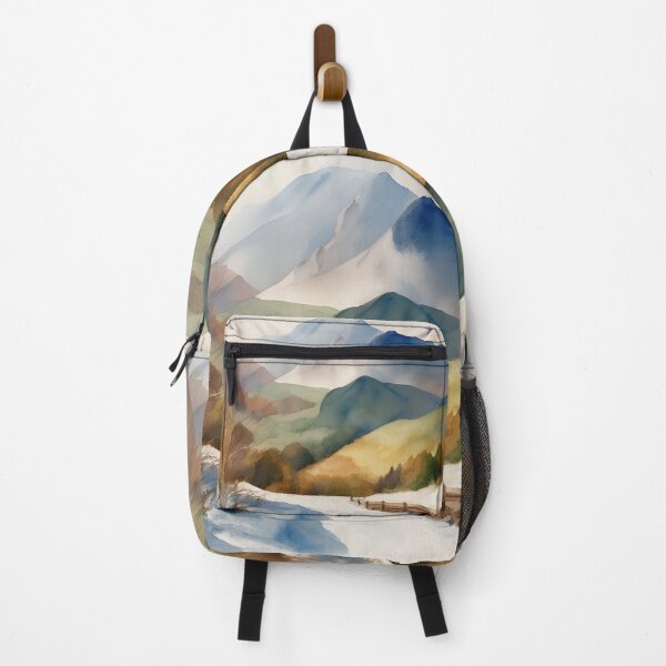 Item preview, Mountains in Winter Landscape Watercolor Painting | Watercolor Landscape | Watercolor Art | Watercolor Scenery designed and sold by UnhingedBird.