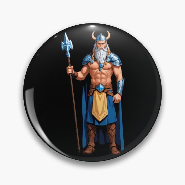 Item preview, Fantasy Viking Warrior Holding Trident designed and sold by artwaves.