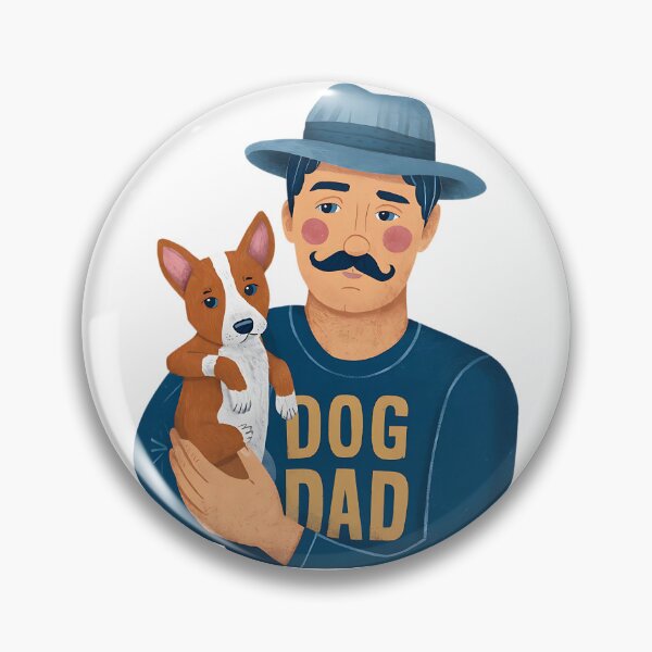 Item preview, Dog Dad Mustache t shirt designed and sold by StreetArtPro.
