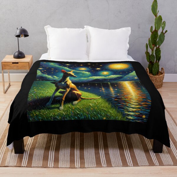 Item preview, Starry Night Cirneco dell'Etna Dog Van Gogh Lover designed and sold by Kimberley King Art King Art.