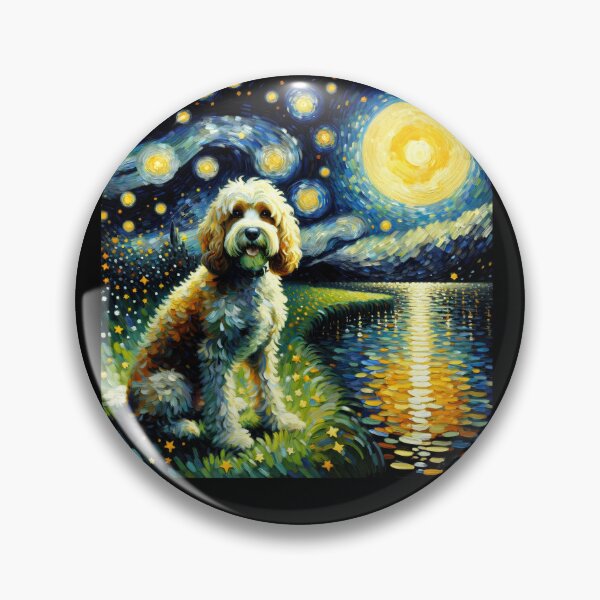 Item preview, Starry Night Cockapoo Dog Van Gogh Lover designed and sold by Kimberley King Art  King Art.