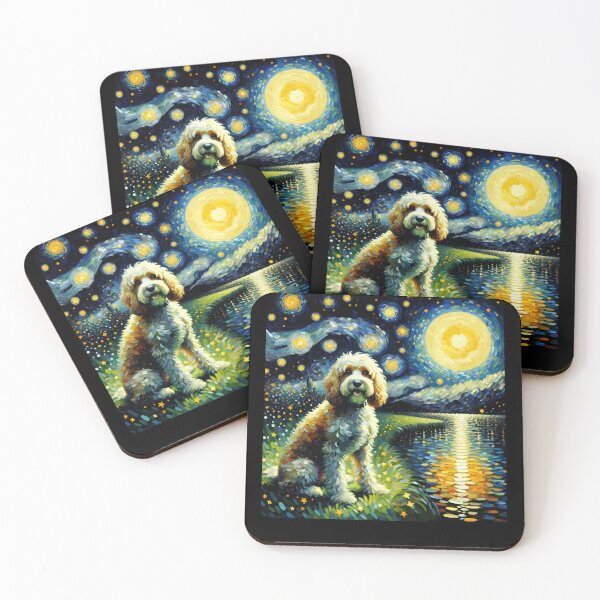 Item preview, Starry Night Cockapoo Dog Van Gogh Lover designed and sold by Kimberley King Art  King Art.