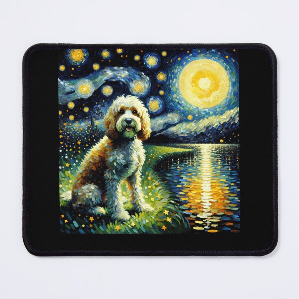 Item preview, Starry Night Cockapoo Dog Van Gogh Lover designed and sold by Kimberley King Art  King Art.