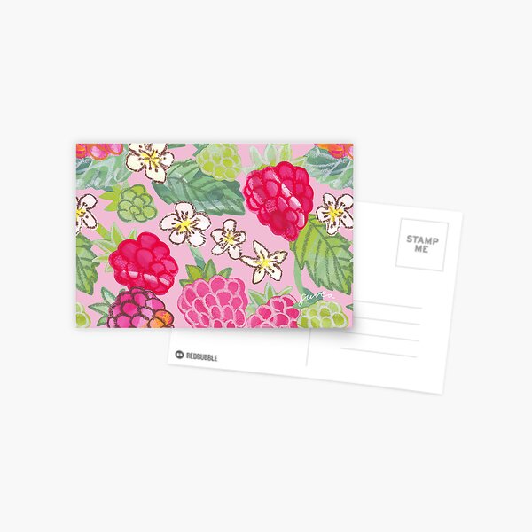 Raspberry Postcard - Vadelmainen vihjaus - Horizontal Postcard