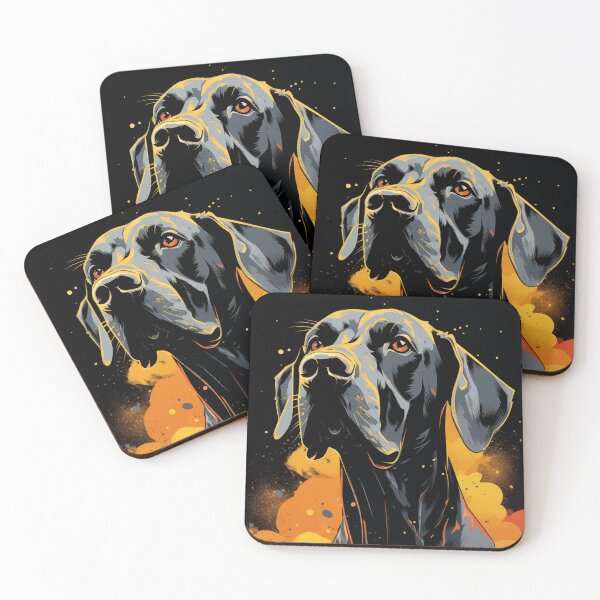 Item preview, Majestic Black Dog Illustration with Fiery Accents designed and sold by Taans-Creation.