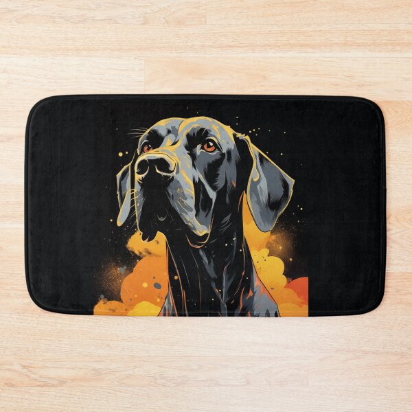 Item preview, Majestic Black Dog Illustration with Fiery Accents designed and sold by Taans-Creation.