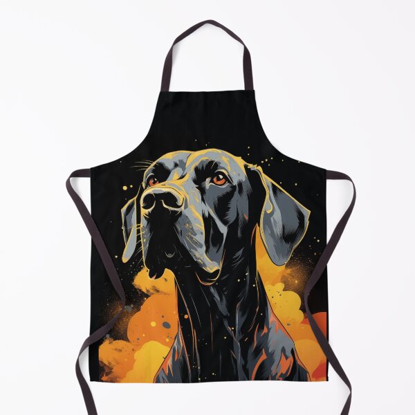 Item preview, Majestic Black Dog Illustration with Fiery Accents designed and sold by Taans-Creation.