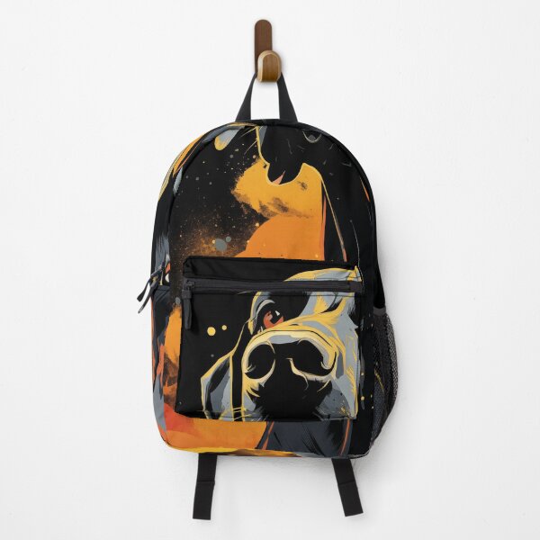 Item preview, Majestic Black Dog Illustration with Fiery Accents designed and sold by Taans-Creation.