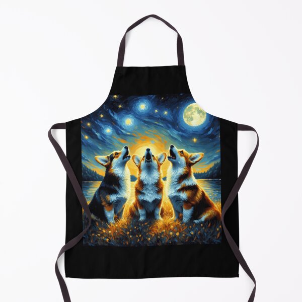 Item preview, Starry Night Three Corgis Howling at Moon Dog Lover designed and sold by Kimberley King Art King Art.
