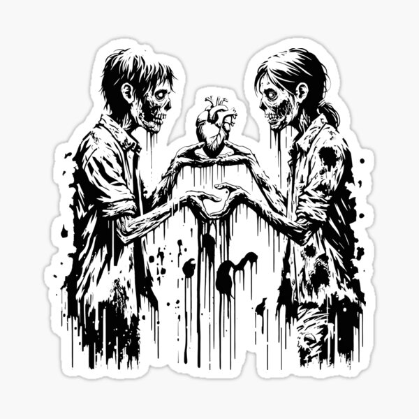 Item preview, Zombies give their hearts black designed and sold by Kobeko.