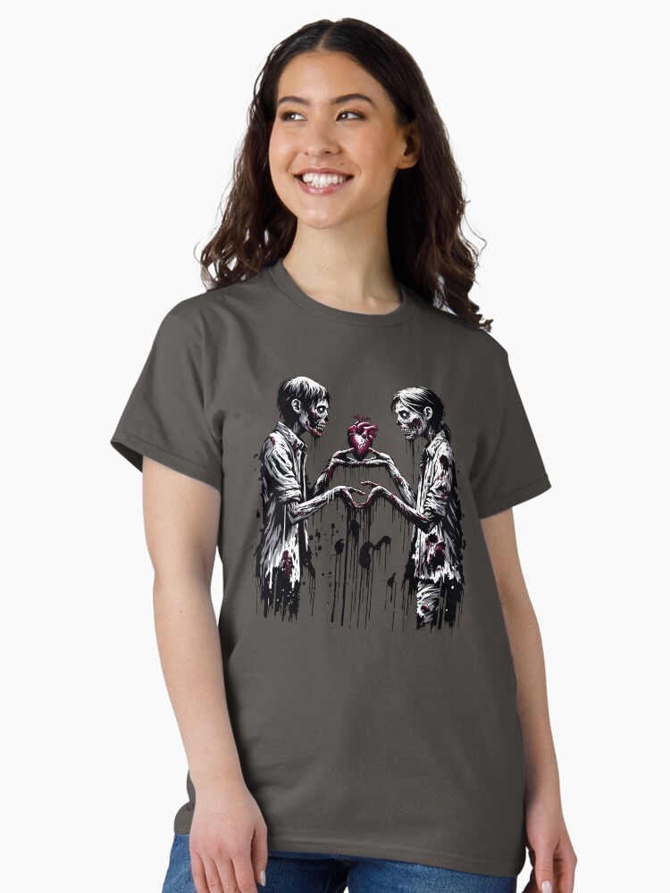 Thumbnail 2 von 7, Classic T-Shirt, Zombies geben ihr Herz designt und verkauft von Kobeko.