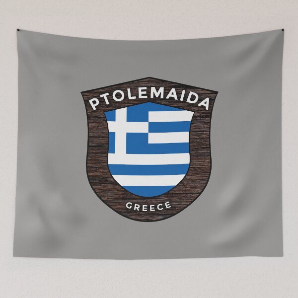 Item preview, Ptolemaida Greece Emblem Flag designed and sold by World Designs.