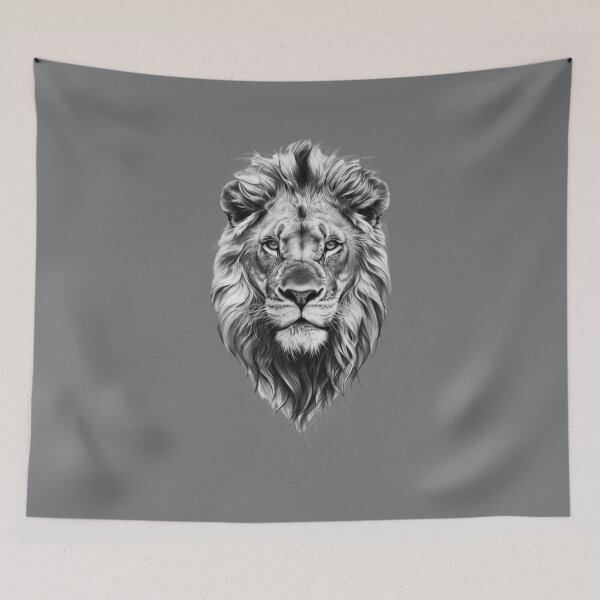 Item preview, Majestic Black-And-White Lion  designed and sold by Aise06.