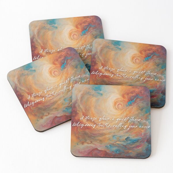 Item preview, Ethereal Stanza - Floating Verses in Cosmic Abstract Design designed and sold by Traloch O'Laoi.