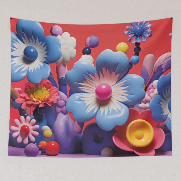 Item preview, large colorful flowers, 3d designed and sold by Mauswohn.