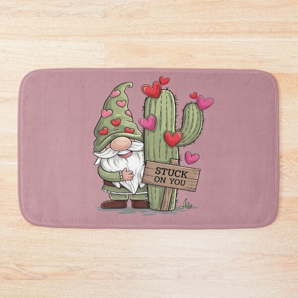 Item preview, Cute Gnome & Cactus Stuck On You Word Pun designed and sold by tamdevo1.