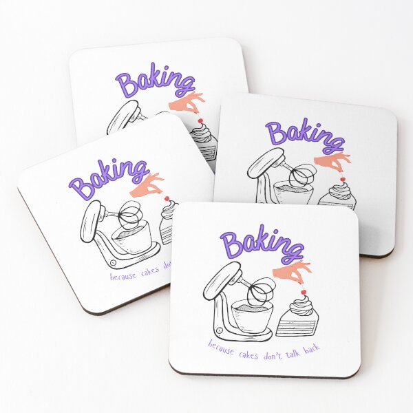 Item preview, Baking because cakes don't talk back - Baker designed and sold by ArtfulKreations.