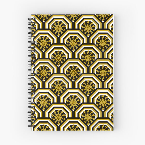 Item preview, Golden Floral Pattern in Geometric Black Background designed and sold by Kittaya  Saemee.