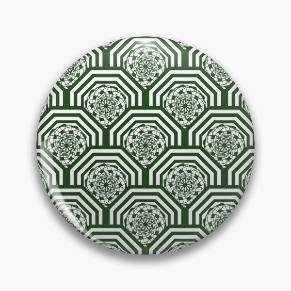 Item preview, Graphic Floral Pattern in Green and White Hexagonal Frames designed and sold by Kittaya  Saemee.