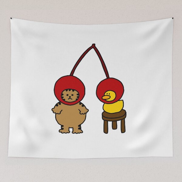 Item preview, Cherry the Cat and the Duck designed and sold by superbaechoo.